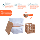 Kit Com 2 Caixas Organizadoras Transparentes Com Tampa De Bam
