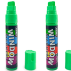 Kit Com 2 Canetas Para Escrever Em Vidros Window Marker  Verd