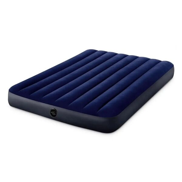 Kit Com 2 Colchões Infláveis Casal + 1 Bomba Manual Intex
