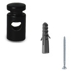 Kit Com 2 Desviador De Cabo Para Pendentes Lustre Preto