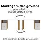 Kit Com 2 Escrivaninhas Florence Elegante Com Pés Ripados, 4