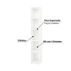 Kit Com 2 Estantes Texas 30 Cm Com 10 Nichosbranco