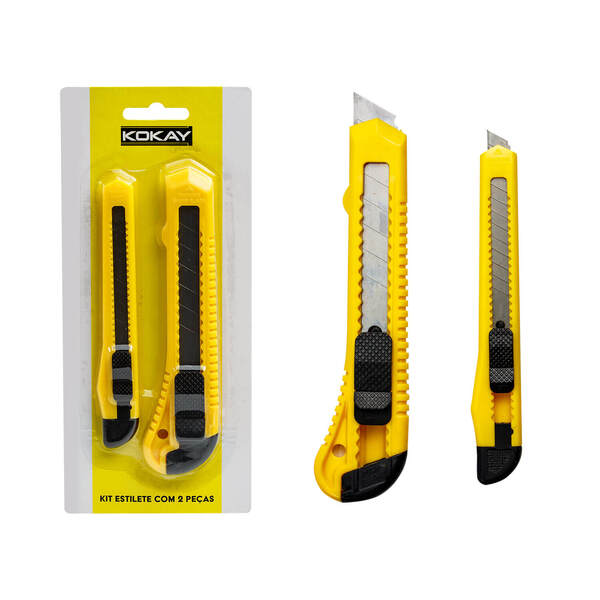 Kit Com 2 Estiletes - Estilete Alta Qualidade Profissional