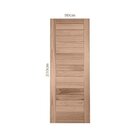 Kit Com 2 Folhas De Porta De Madeira 210x90cm Pe31 Esel Natur