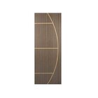 Kit Com 2 Folhas De Porta Madeira Decorada 210x70cm Espessura