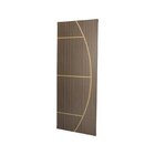 Kit Com 2 Folhas De Porta Madeira Decorada 210x70cm Espessura