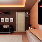 Kit Com 2 Folhas De Porta Madeira Decorada 210x70cm Espessura