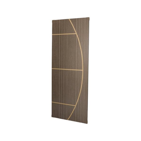 Kit Com 2 Folhas De Porta Madeira Decorada 210x90cm Espessura