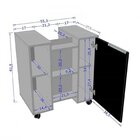 Kit Com 2 Gabinetes De Coluna 1 Porta Pequin Branco/ripado