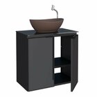 Kit Com 2 Gabinetes Para Banheiro Em Aço 2 Portas Com Tampo D