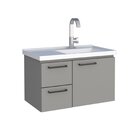 Kit Com 2 Gabinetes Para Banheiro Em Aço 61,5cm Romã Cinza