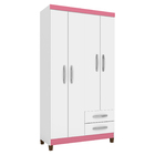 Kit Com 2 Guarda Roupa Solteiro 4 Portas 2 Gavetas Modena Bra
