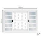 Kit Com 2 Janelas De Aço De Correr 100x120cm 4 Folhas Com Gra