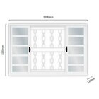 Kit Com 2 Janelas De Aço De Correr 100x120cm 4 Folhas Com Gra