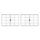 Kit Com 2 Janelas De Aço De Correr 100x120cm 4 Folhas Com Gra