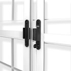 Kit Com 2 Janelas De Aço De Correr 100x150cm 4 Folhas Com Gra