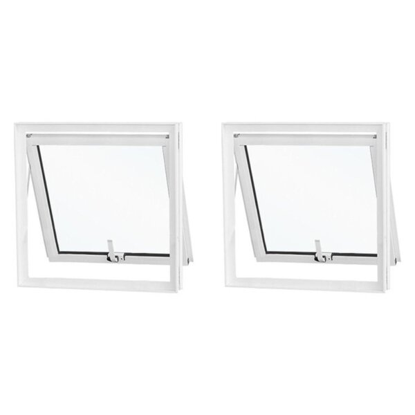 Kit Com 2 Janelas Premium 1 Folha Vidro Mini Boreal Maxim-ar