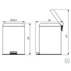 Kit Com 2 Lixeiras Brasil Inox Tramontina 5 Litros Com Pedal