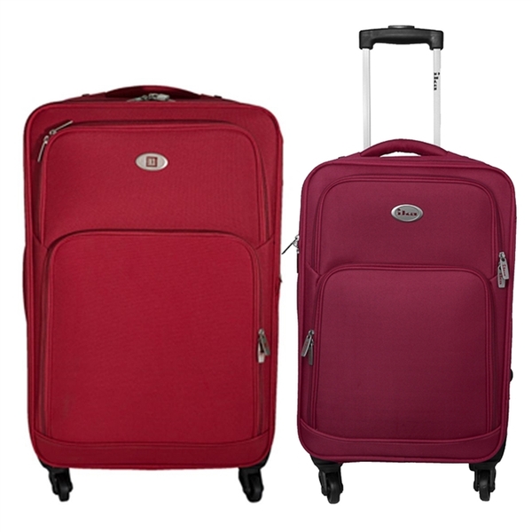 Kit Com 2 Malas Ika Flight Média E Pequena Vermelha Com Giro