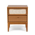 Kit Com 2 Mesas De Cabeceira 2 Gavetas Madeira Maciça Com Tel