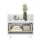 Kit Com 2 Mesas De Cabeceira 40 Cm Com Rodízios Multimóveis M