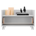 Kit Com 2 Mesas De Cabeceira 60 Cm Com Rodízios Multimóveis F