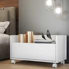 Kit Com 2 Mesas De Cabeceira 60 Cm Com Rodízios Multimóveis F