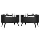 Kit Com 2 Mesas De Cabeceira 60cm Retrô Multimóveis V3633