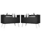 Kit Com 2 Mesas De Cabeceira 60cm Retrô Multimóveis V3633