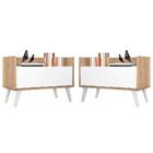 Kit Com 2 Mesas De Cabeceira 80cm Retrô Multimóveis V4002