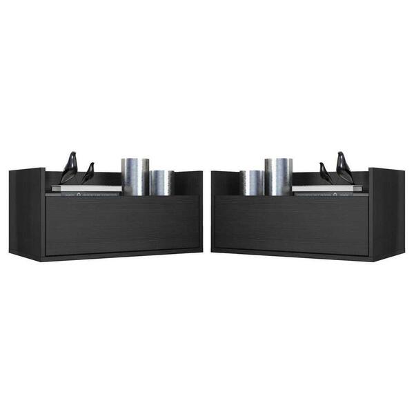 Kit Com 2 Mesas De Cabeceira 80cm Suspensa Multimóveis V4005