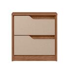 Kit Com 2 Mesas De Cabeceira Colver Avelã Fendi Metalic