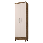 Kit Com 2 Multiuso Cairo 2 Portas Teka Champanhe Clique Chique