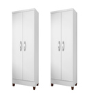 Kit Com 2 Multiuso Egito 2 Portas Branco Incorplac