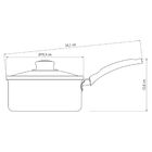 Kit Com 2 Panelas Antiaderente Tampa De Vidro 16 Cm E 18 Cm T