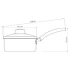 Kit Com 2 Panelas Antiaderente Tampa De Vidro 16 Cm E 18 Cm T