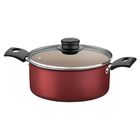 Kit Com 2 Panelas Antiaderente Tampa De Vidro 16 Cm E 20 Cm T