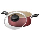 Kit Com 2 Panelas Antiaderente Tampa De Vidro 18 Cm E 20 Cm T