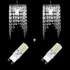 Kit Com 2 Pendentes Nara Plus Cristal Original Quadrados 11x1