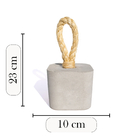 Kit Com 2 Pesos De Porta Quadrado Em Concreto Com Base Anti-r