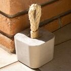 Kit Com 2 Pesos De Porta Quadrado Em Concreto Com Base Anti-r