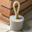 Kit Com 2 Pesos De Porta Redondo Em Concreto Com Base Anti-ri