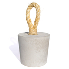 Kit Com 2 Pesos De Porta Redondo Em Concreto Com Base Anti-ri