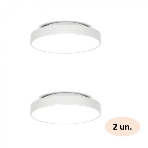 Kit Com 2 Plafons Para 4 Lâmpadas Redondo 50cm 7653 Jd Molina