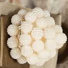 Kit Com 2 Ponteiras Decorativas Pérola Craquelada Para Varão