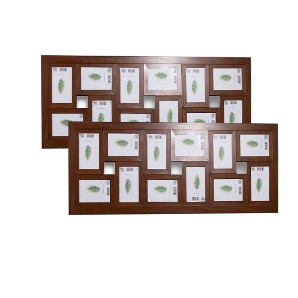 Kit Com 2 Porta Retrato Multifotos Molduras Marília 12 Fotos