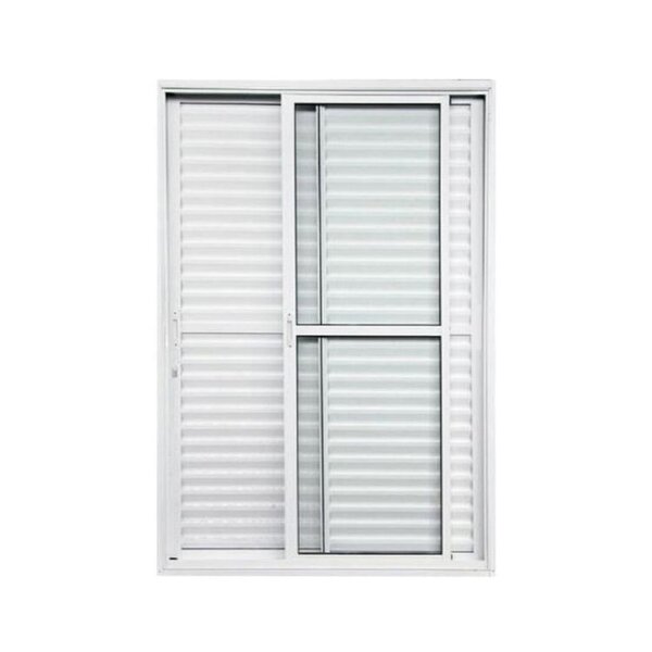 Kit Com 2 Portas Balcão De Alumínio 3 Folhas 210 X 120cm Com