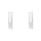 Kit Com 2 Portas De Aço Com Postigo 215x83cm Com Grade Quadri