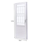 Kit Com 2 Portas De Aço Com Postigo 215x83cm Com Grade Quadri