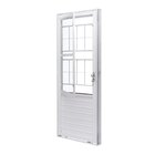 Kit Com 2 Portas De Aço Com Postigo 215x83cm Com Grade Quadri